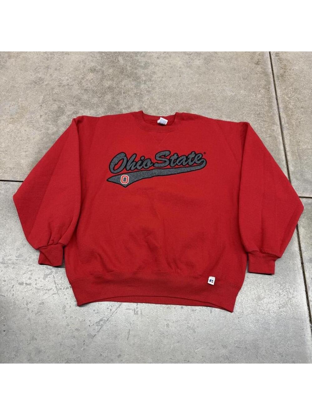 vintage ohio state university collegiate buckeyes made in usa russell crewneck